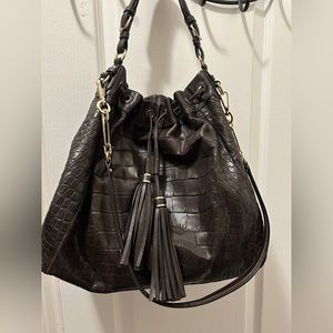 Coach brown leather shoulder bag
